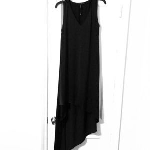 Black silk flowy dress